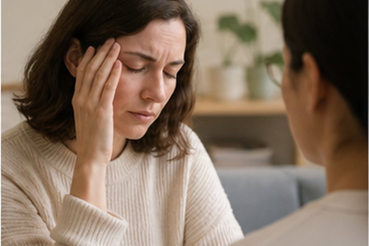 Person seeking support for headaches and migraines